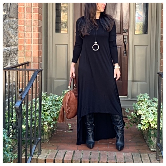 ✨LAST ONE ✨Black high low maxi dress - Picture 6 of 6